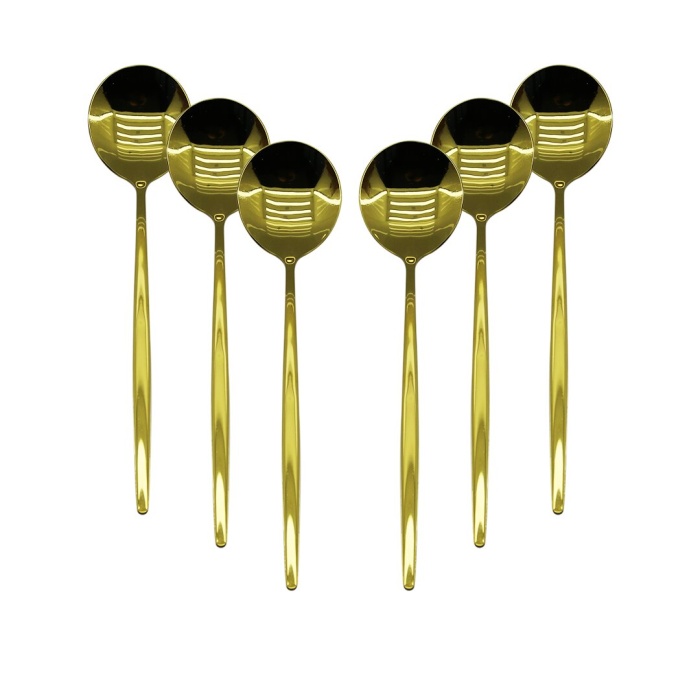 6 PCS GOLD YEMEK KAŞIK SETİ (5343)