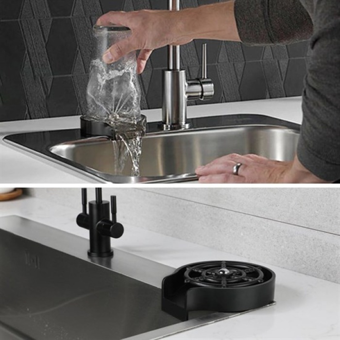 Yüksek Basınçlı Otomatik Bardak Yıkama Aparatı Mutfak Lavaboları İçin Hızlı Kupa Durulayıcı (5343)