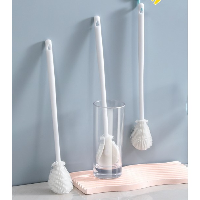 Kavanoz ve Biberon Yıkama Fırçası Silikon Beyaz (5343)