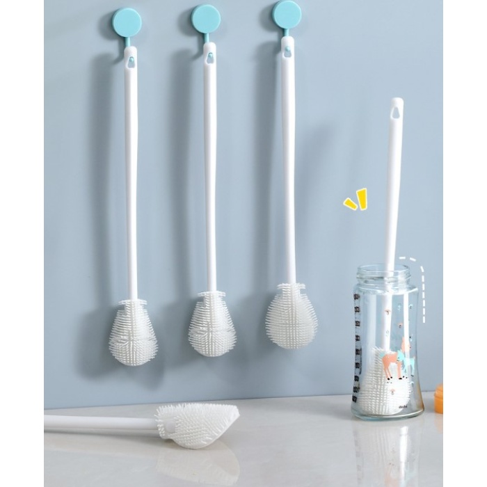 Kavanoz ve Biberon Yıkama Fırçası Silikon Beyaz (5343)