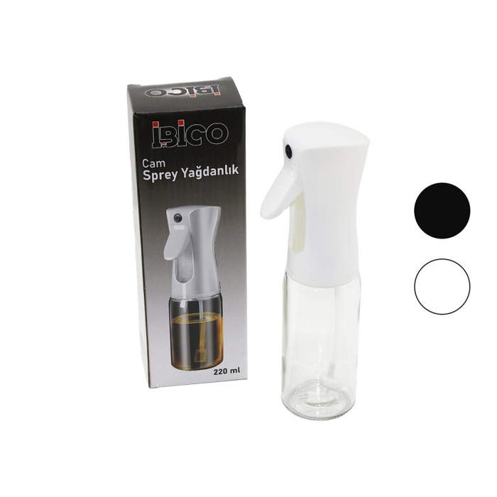 CAM 220ML YAĞDANLIK SPREY SİYAH - BEYAZ PLASTİK BAŞLIK (5343)