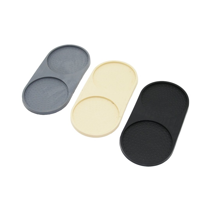 2 BÖLMELİ   OVAL   RENKLİ SİLİKON  YAĞDANLIK - SABUNLUK ALTLIK  12 X 24.5CM (5343)