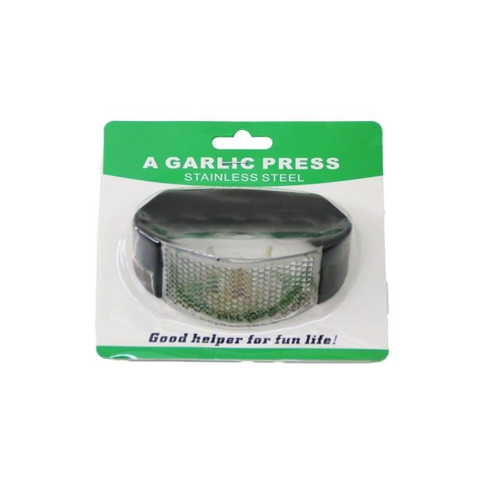 GARLIC PRESS  METAL ZIRH MODELİ SARIMSAK EZİCİ  PLASTİK TUTAMAÇLI (5343)