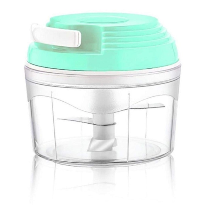 İpli El Rondosu 3 Bıçaklı Pratik İp Çekmeli Doğrayıcı Mutfak Mini Rota (5343)