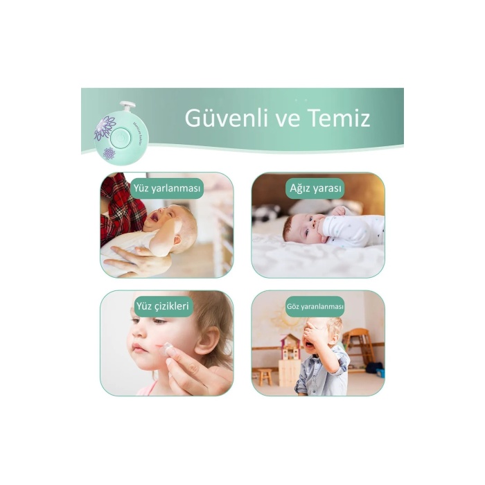 6 Başlıklı Pilli Tırnak Törpüsü ( Bebekler Kullanılabilir )  (5343)