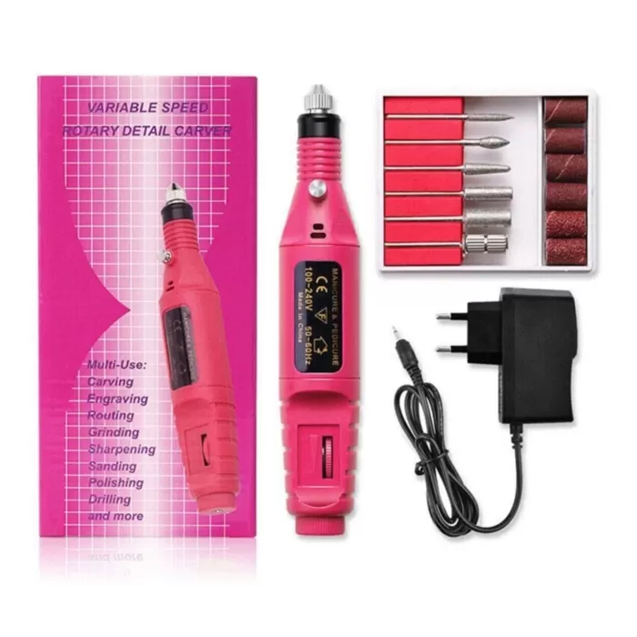 Elektrikli Manikür Pedikür Törpüsü Profesyonel Bakım Süsleme Elektrikli Tırnak Törpü Makinesi (5343)