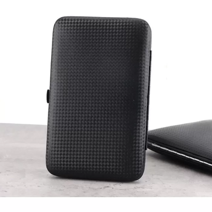 18 Parça Manikür Pedikür Set Kutusu Çelik Deri Çantalı Bakım Seti (5343)