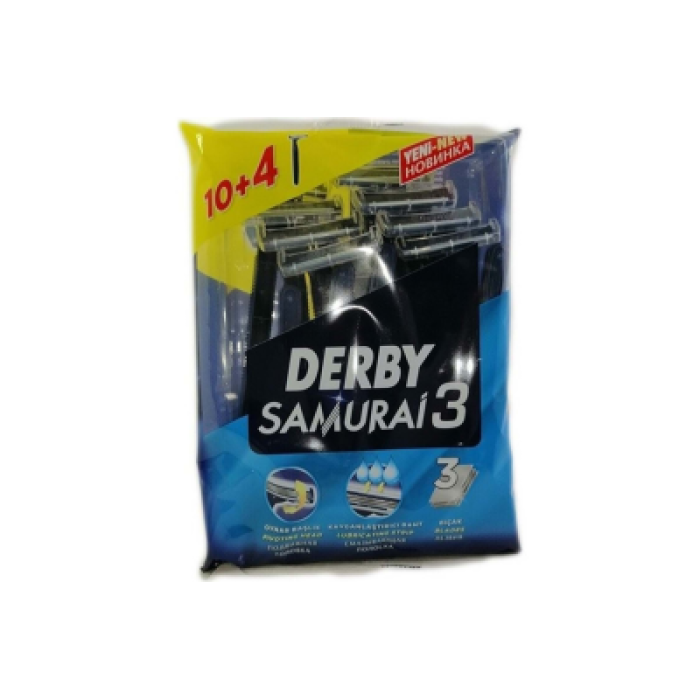 DERBY SAMURAİ 3 BIÇAK 10+4 PARÇA.POŞETLİ (5343)