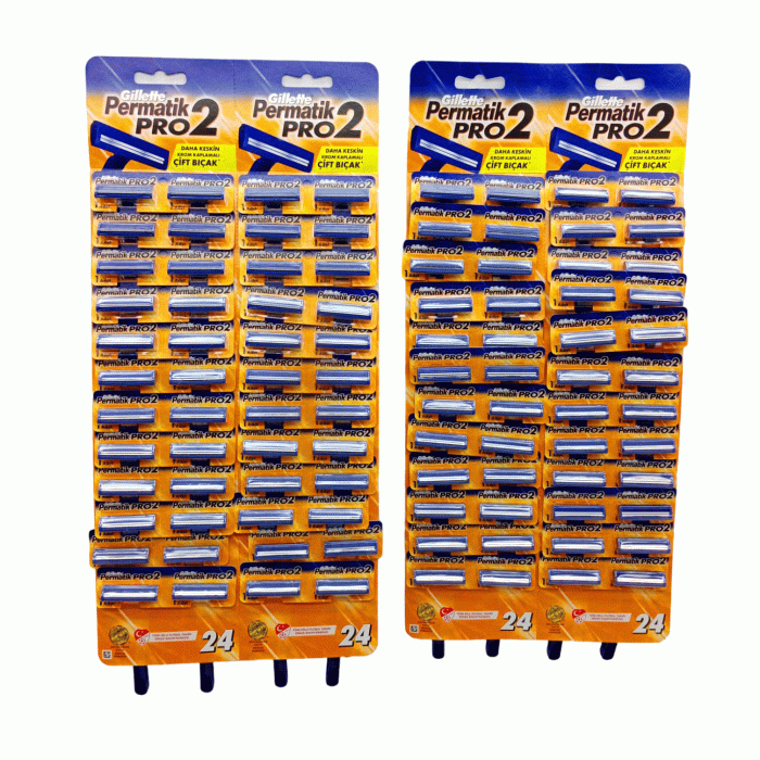 PERMATİK PRO 2 ÇİFT BIÇAKLI SAPLI JİLET 96 PARÇA (5343)