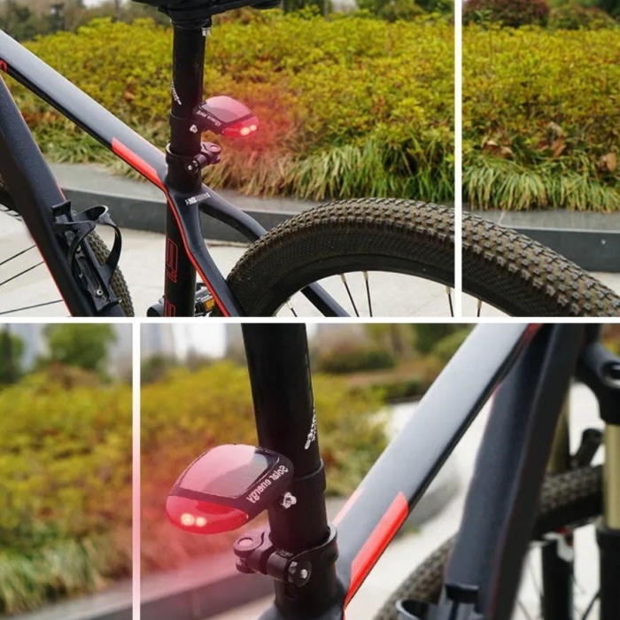 LED Güneş Enerjisi ile Şarj Edilebilir Bisiklet Kuyruk Lambası Solar Bisiklet Lambası (5343)