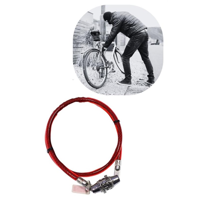 Şifreli Pratik ve Sağlam Bisiklet Kilidi (5343)