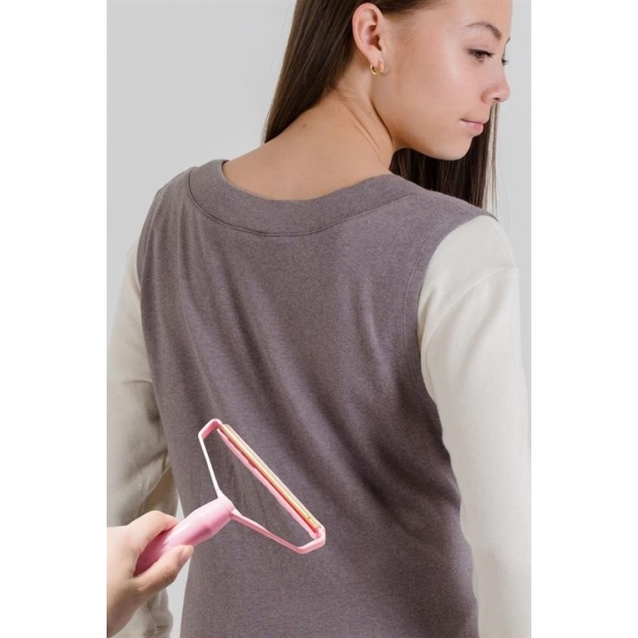 Çift Taraflı Elbise Kazak Plastik Kumaş Tüy Alma ve Tiftik Temizleyici Toplayıcı Taşınabilir (5343)