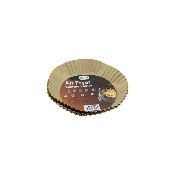 25PCS KÜÇÜK=TABAN 16CM-AĞIZ:22CM TABAK MODEL YUVARLAK AİR FRYER PİŞİRME KALIP KAĞIT 200 DERECEDAYANIKLI (5343)