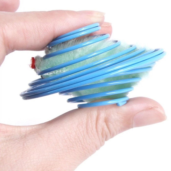 Yaylı Metal Fareli Kafes Kedi Oyun Topu Sıçrayan Spiral Kedi Topu (5343)