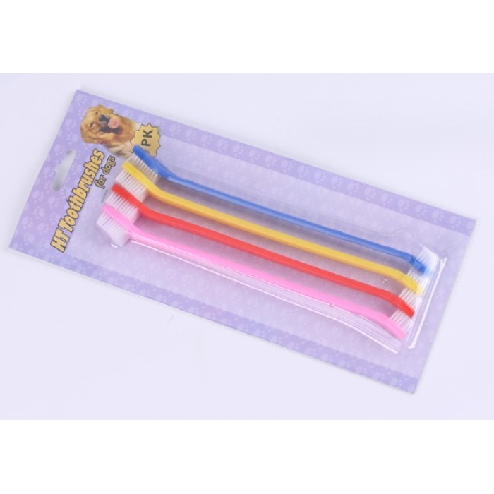 Çift Taraflı Hayvan Diş Fırçası 4 lü set (5343)
