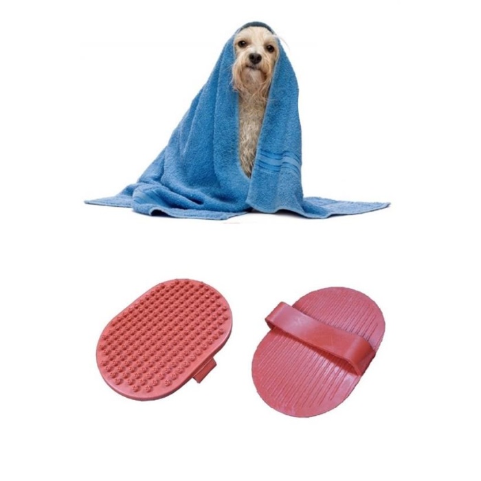 Ergonomik Masajlı Evcil Hayvan Kedi Köpek Yıkama Fırçası Aparatı (5343)