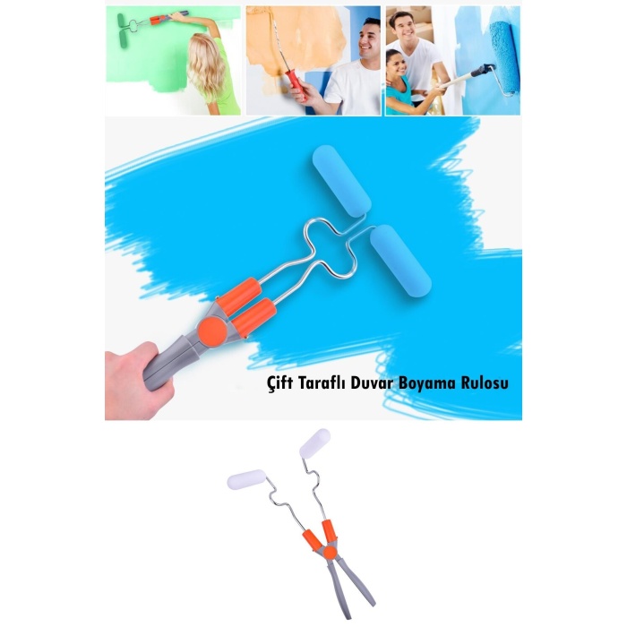 Nano Süngerli Damlatmaz Mobilya ve Duvar Boyama Rulosu Hem Köşe Hem Düz Zemin (5343)