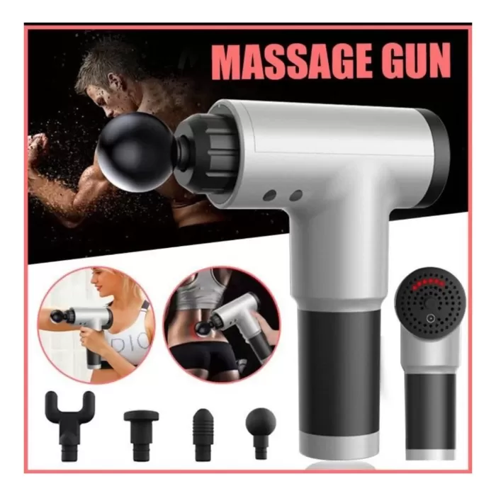 Fascial Gun RH-320 6 Kademe Hız Ayarlı, 4 Parça Başlıklı, Usb Şarjlı, Masaj Tabanca Aleti (5343)
