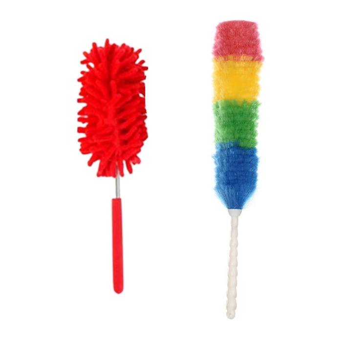 2 li Set Mikrofiber Teleskobik Toz Alma -Antistatik Toz Püskülü Duster (5343)
