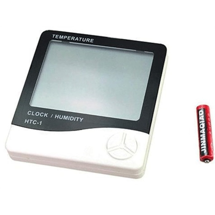 Bebek Odası Masaüstü Dijital Termometre Nem Ölçer Higrometre Saat (5343)