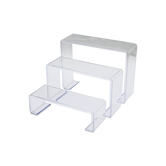 POŞETLİ 3 BOY MERDİVEN TEŞHİR AYAK YÜKSEKLİK: 6-11.5-16.5CM DERiNLİK: 6.5CM EN: 19.5-20.5-21.5CM (5343)