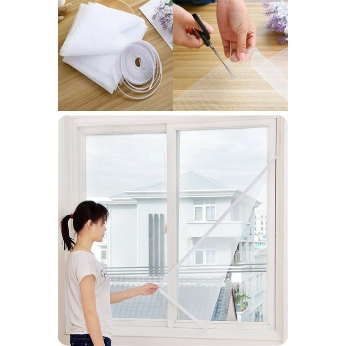 Tüm Cam Pencere Kapılara Uyumlu Tek Kanat Pencere Sinekliği (5343)