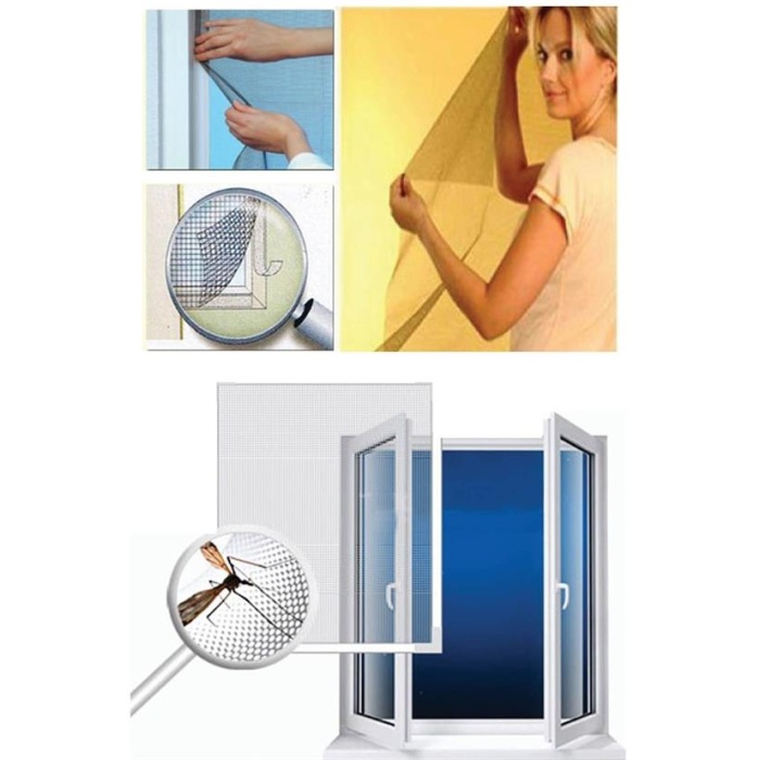 Tüm Cam Pencere Kapılara Uyumlu Tek Kanat Pencere Sinekliği (5343)