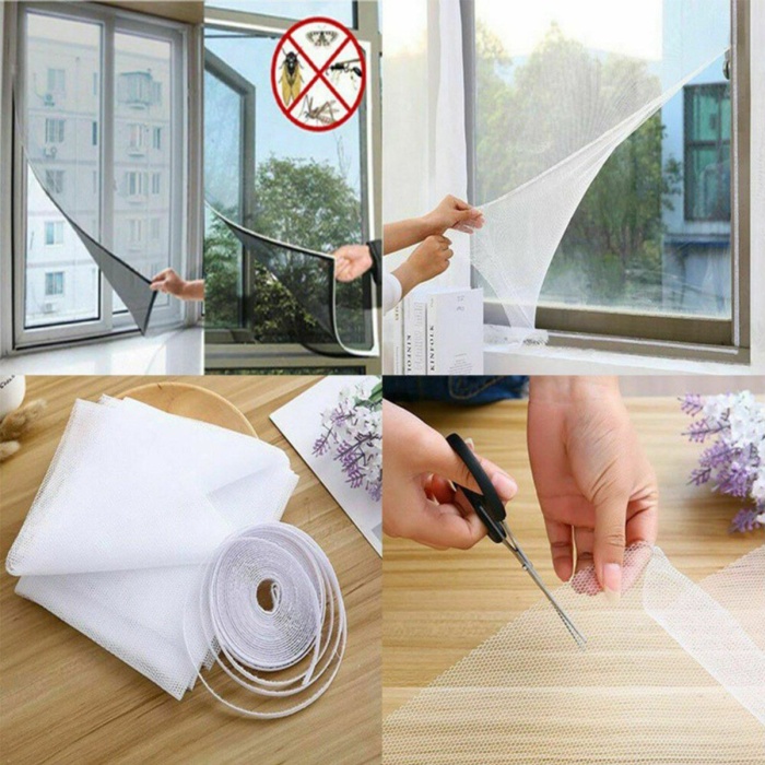 Tüm Cam Pencere Kapılara Uyumlu Çift Kanat Pencere Sinekliği (5343)