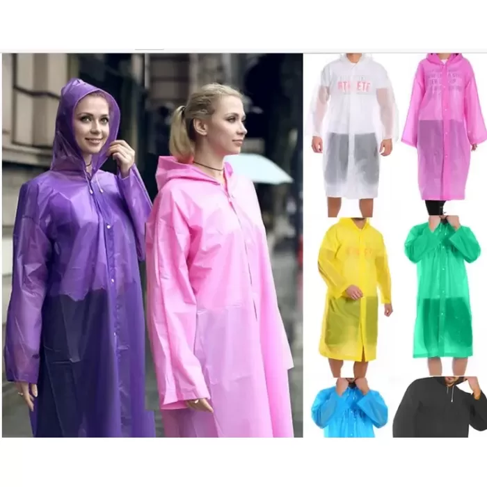 Kadın Erkek Yağmurluk Kapüşonlu Çıtçıtlı Eva Raincoat (5343)