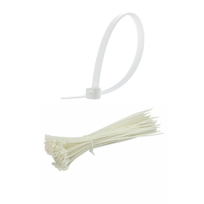 100 Adet Plastik Cırt Kelepçe Kablo Bağı Kablo Düzenleyici-4.8 X 380 MM (5343)