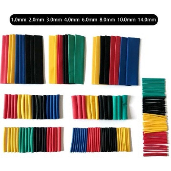 164 Parça Set Isıyla Daralan Makaron Kablo Koruyucu Kılıf (5343)