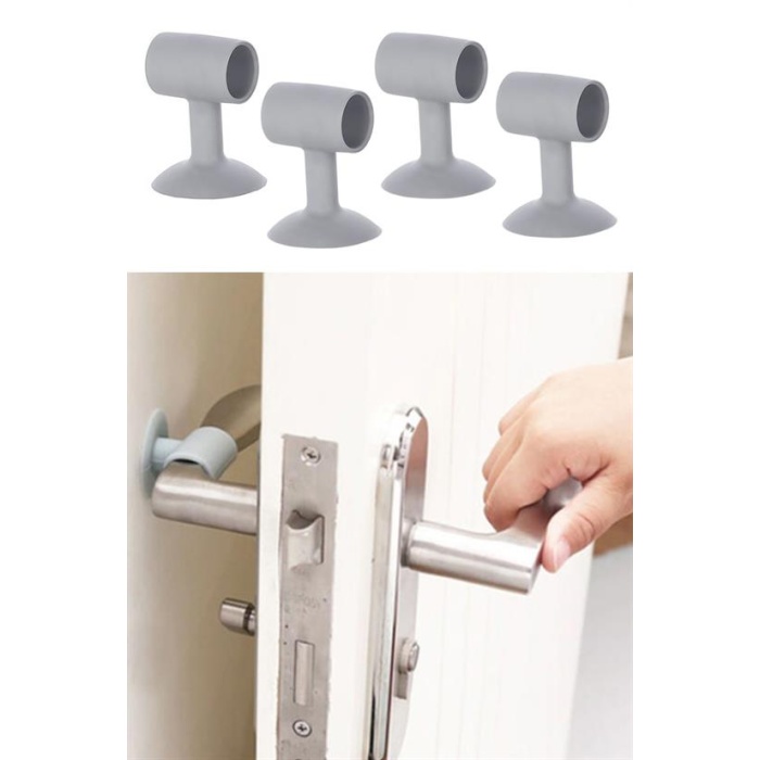 4 Adet Çok Amaçlı Vakumlu Kapı Stoperi,Kablo Organizeri,Telefon Sabitleyici (5343)