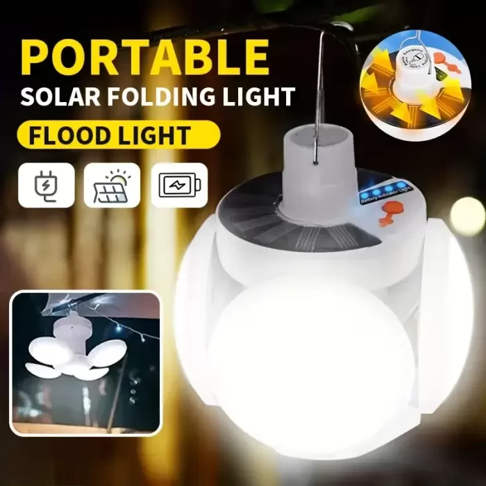 Solar Güneş Enerji Ve Usb Sarjlı 5 Kanatlı Led Lamba (5343)