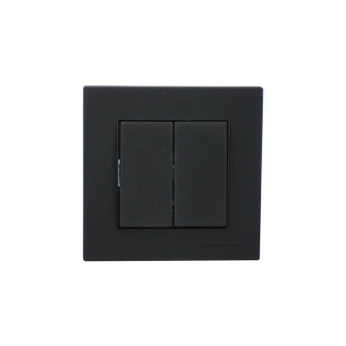MUTLUSAN RİTA-2220 402 0284 POŞETLİ SİYAH - KOMÜTATÖR - 2Lİ ANAHTAR PRİZ VİDALI - ÇERÇEVELİ (5343)