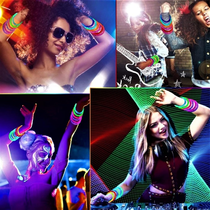 Led Işıklı Pilli Işıklı Rengarenk Bileklik Işıklı Bilezik Karışık Renk 1 Adet (5343)