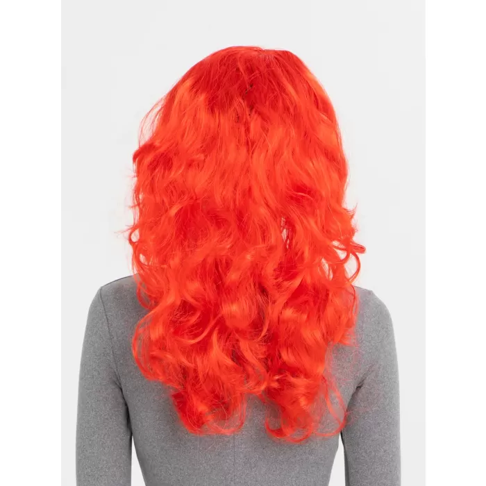 Kırmızı Renk Uzun Dalgalı Parti Peruğu (5343)