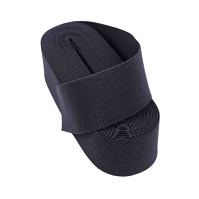 SİYAH  - 3CM PAÇA LASTİK GENİŞ 10MT. (5343)