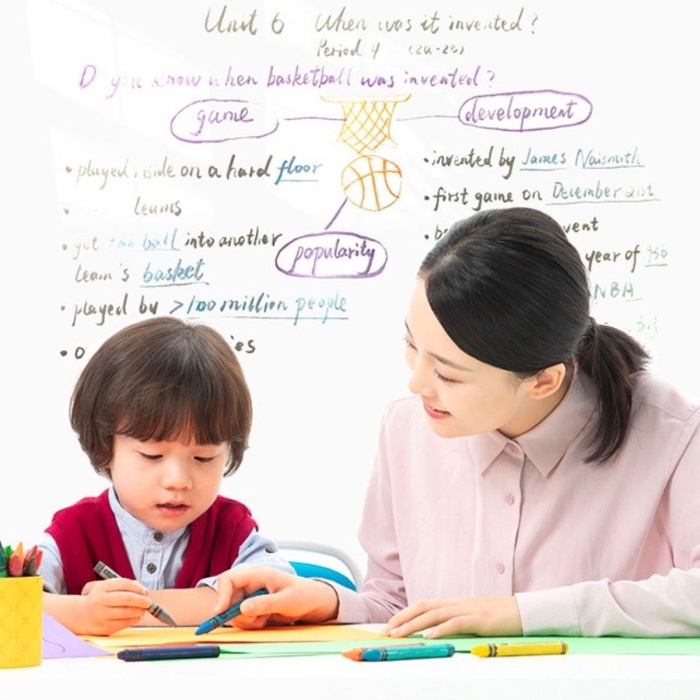 Silinebilir Kalemli Sticker  Duvara Yapışabilen Yazı Tahtası 60x200 cm (5343)