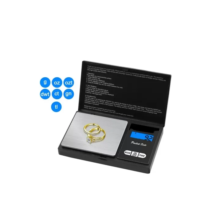 Professional Hassas Terazi 500 gram Kapasiteli 0.1 Hassasiyetli Dijital Kapaklı Tartı (5343)