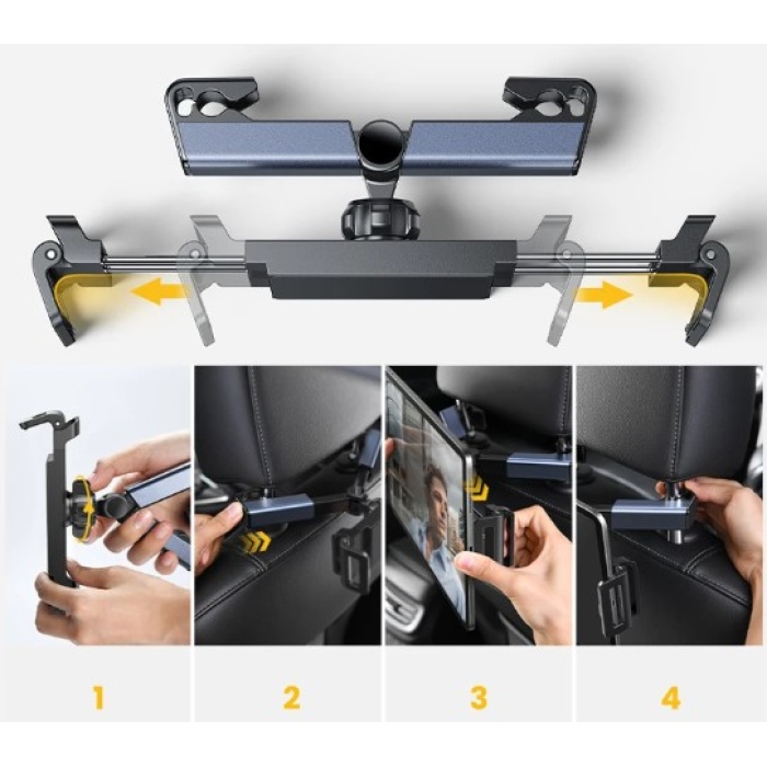 Koltuk Arkası Ayarlanabilir Tablet Telefon Tutucu (5343)