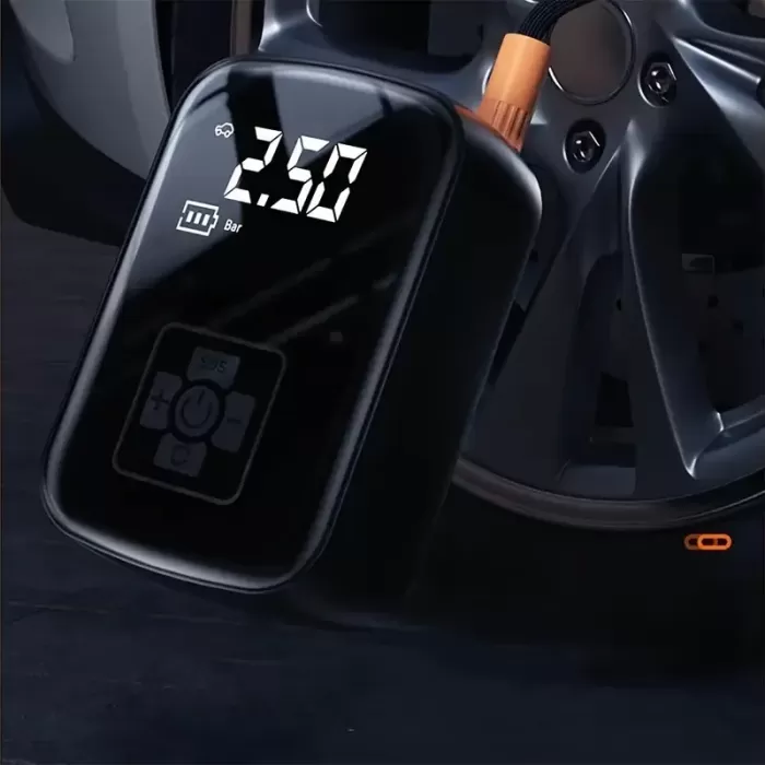 Mini Kablosuz Dijital Taşınabilir Kompresör Araç Lastik Top Şişirme Pompası Hava Kompresörü (5343)