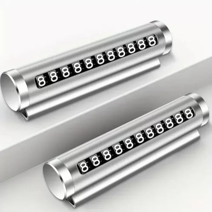 Telefon Numarası Plaka Silindiri Ayarı Renkli Metal Alüminyum Araba Geçici Park Kartı Evrensel Moda Oto Aksesuarları (5343)