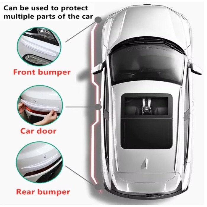 Araba Tampon Koruyucu Karbon Desenli Siyah Beyaz (5343)