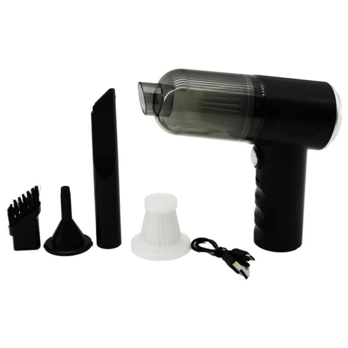 3in1 Araç İçi Kablosuz Şarjlı Mini El Süpürgesi Vakum ve Üfleme (5343)