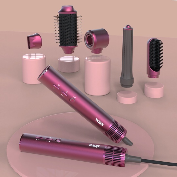 AİR BRUSH 5İN1=BUKLE-HACİMLE-DÜZLEŞTİR-2-FIRÇA SAÇ KURUTMA - ŞEKİL MAKİNESİ 1300W3-KDM.HIZ SICAKLIK SHD-1729 (5343)