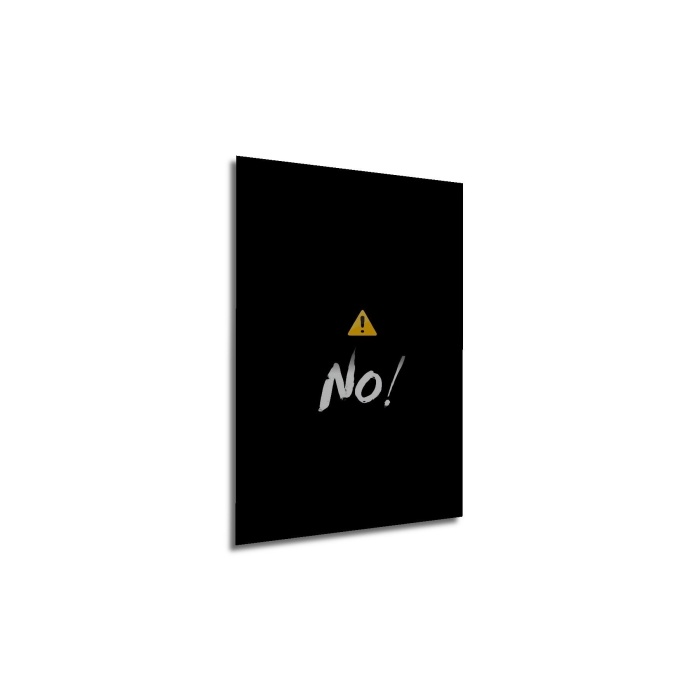 Çerçeve Görünümlü Dekoratif Ahşap Kare Uyarı Hayır Tablosu Ev/Ofis/İşyeri/Salon/Mutfak/Banyo Tablo