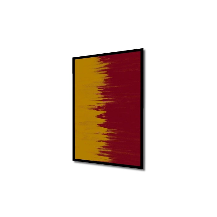 Çerçeve Görünümlü Dekoratif Ahşap Kare Renklerin Dansı Tablosu Ev/Ofis/İşyeri Tablo