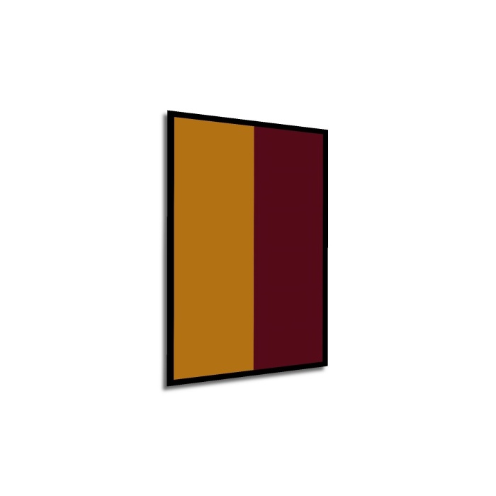 Çerçeve Görünümlü Dekoratif Ahşap Kare İkili Renk Kombinasyonu Tablosu Ev/Ofis/İşyeri Tablo