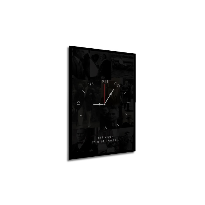 Çerçeve Görünümlü Dekoratif Ahşap Kare Atatürk Anısına Tablosu Ev/Ofis/İşyeri Tablo