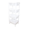 4 KATLI SEPET DÜZENLEYİCİ - RAF ÜNİTESİ TEKERLEKLİ 400X295X960MM (5343)